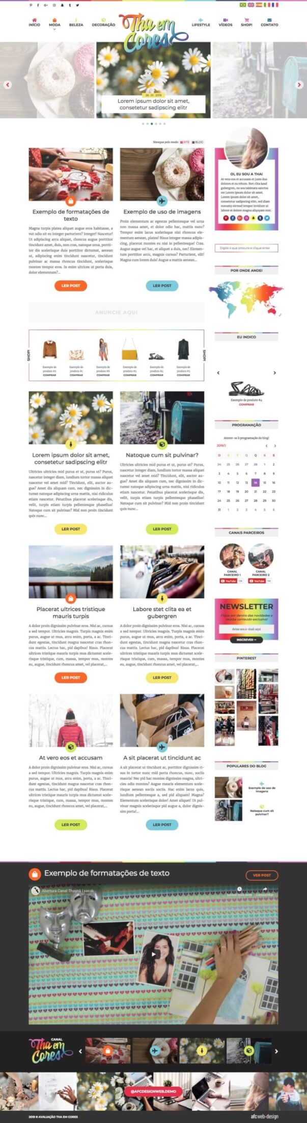 Layout Tha em Cores