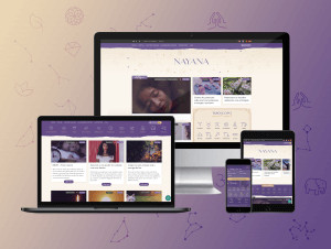 Projeto Portal Nayana Tarot, por AFC Web Design