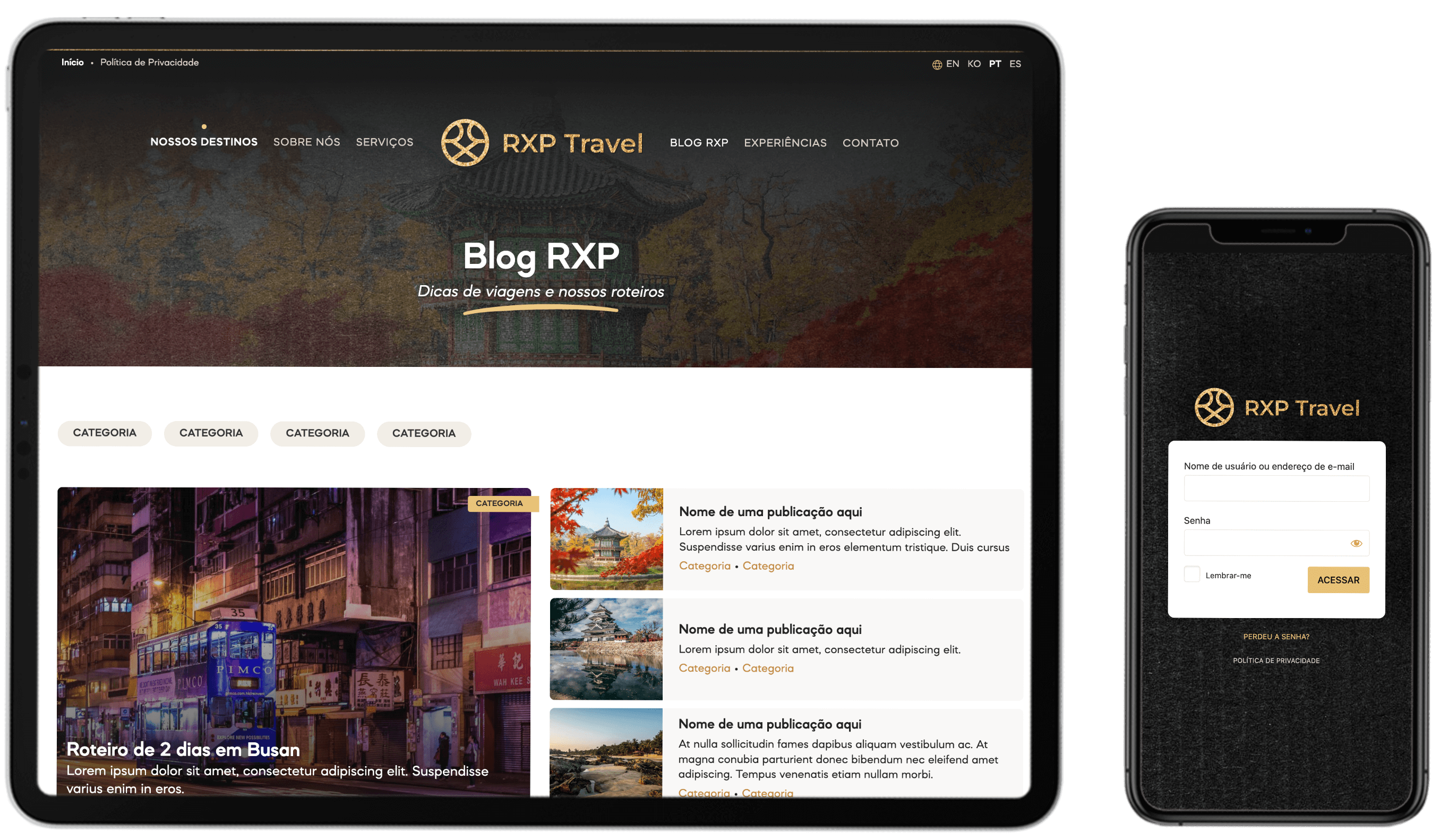 Site design de agência de viagem - Ready for XP - AFC Web Design