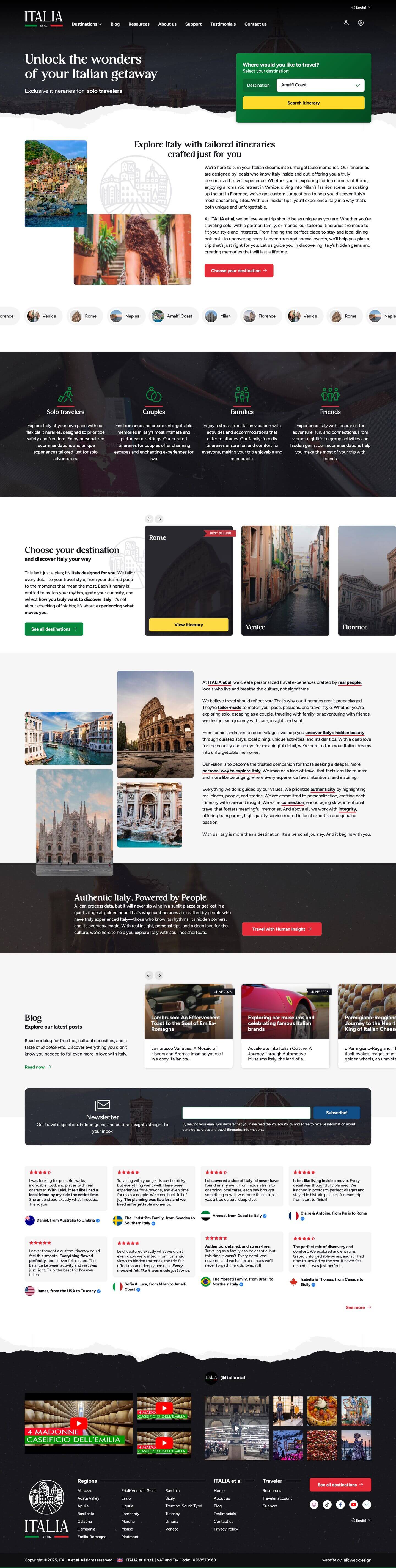 Design site ITALIA et al - AFC Web Design