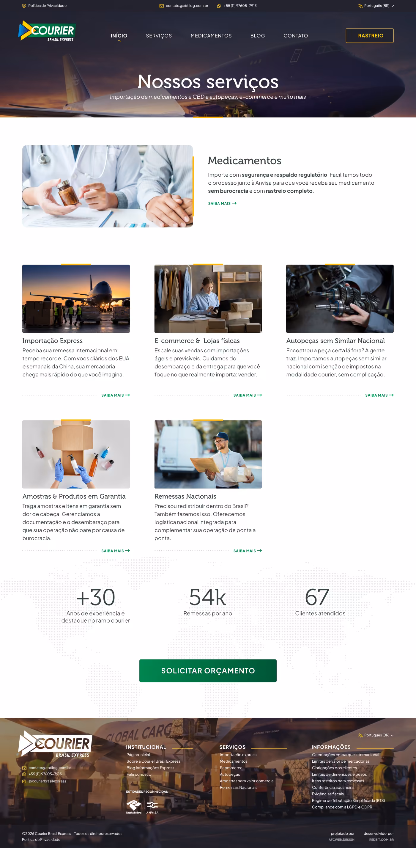 Design Site para Transportadora - AFC Web Design