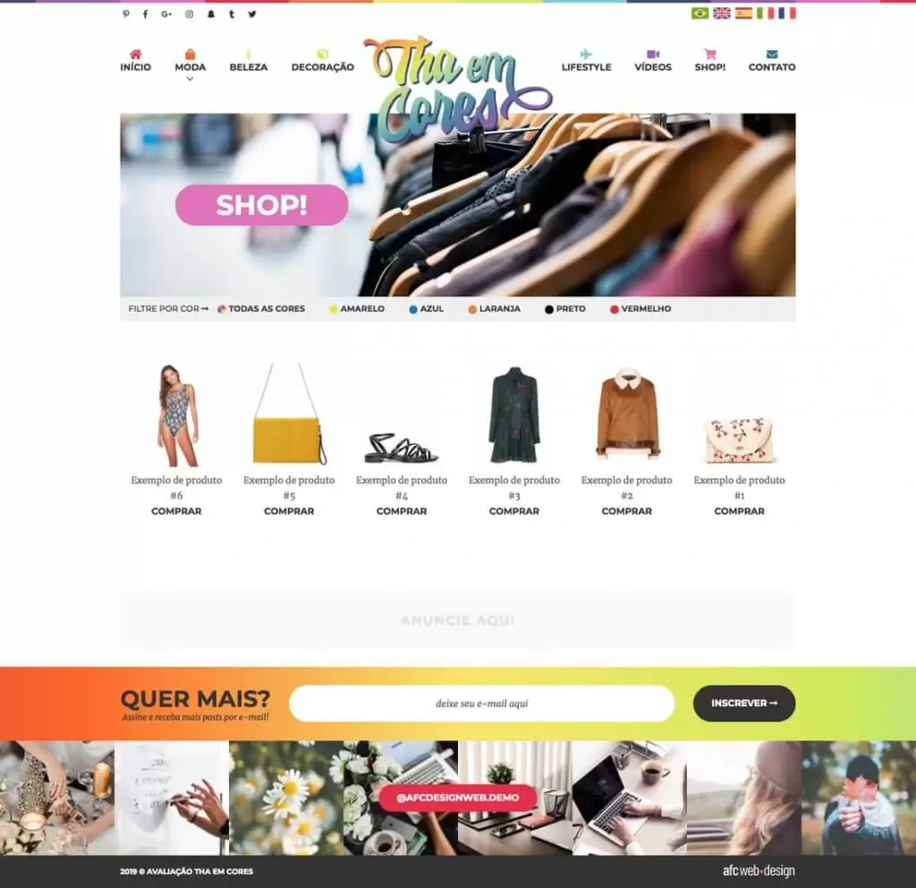 Layout Tha em Cores