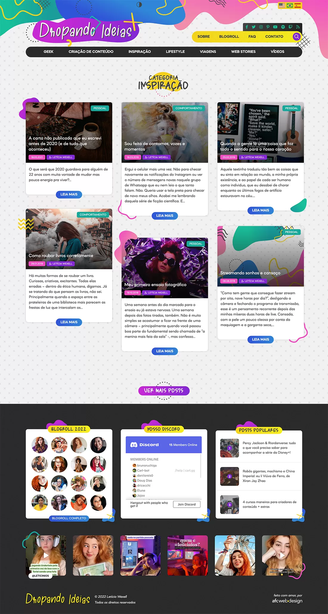 Design blog cultura pop - Dropando Ideias - Leticinios