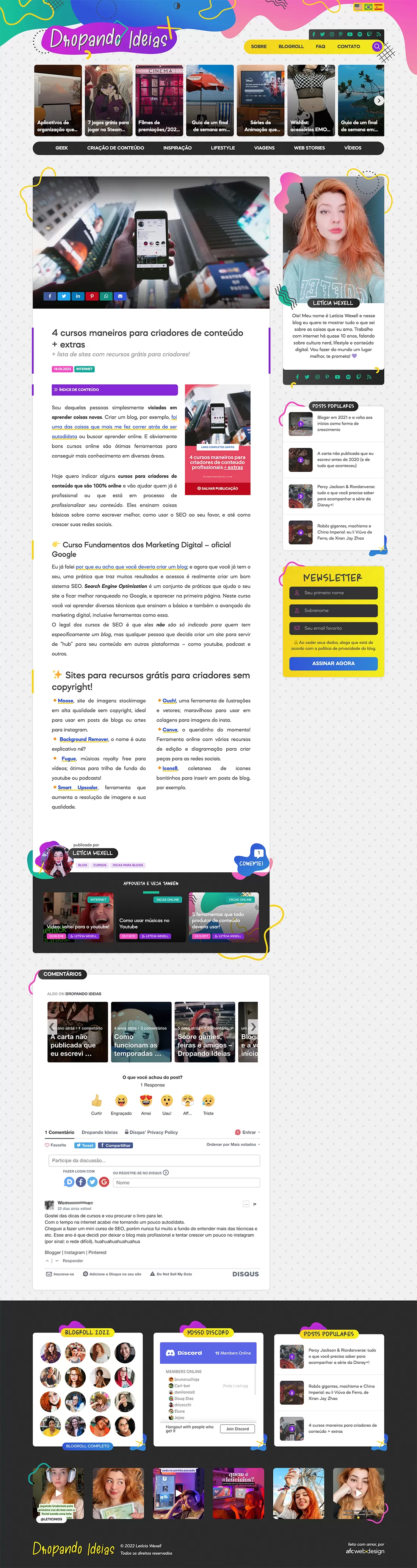 Design blog cultura pop - Dropando Ideias - Leticinios