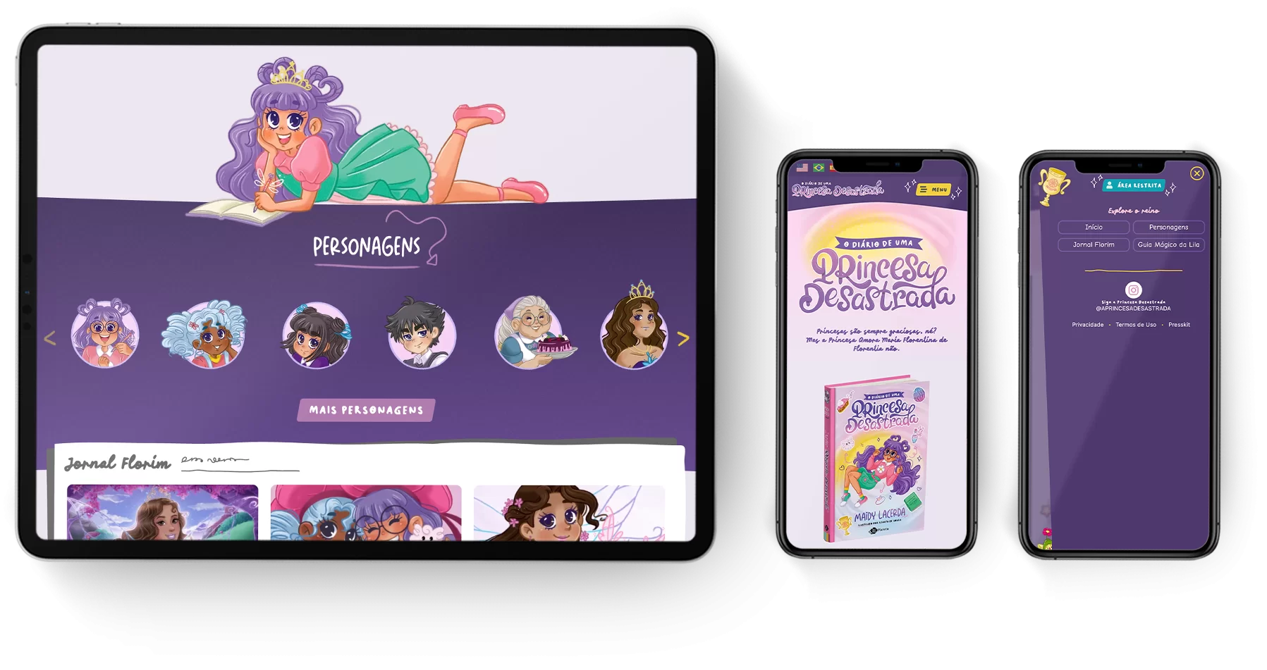 Site do livro O Diário de Uma Princesa Desastrada