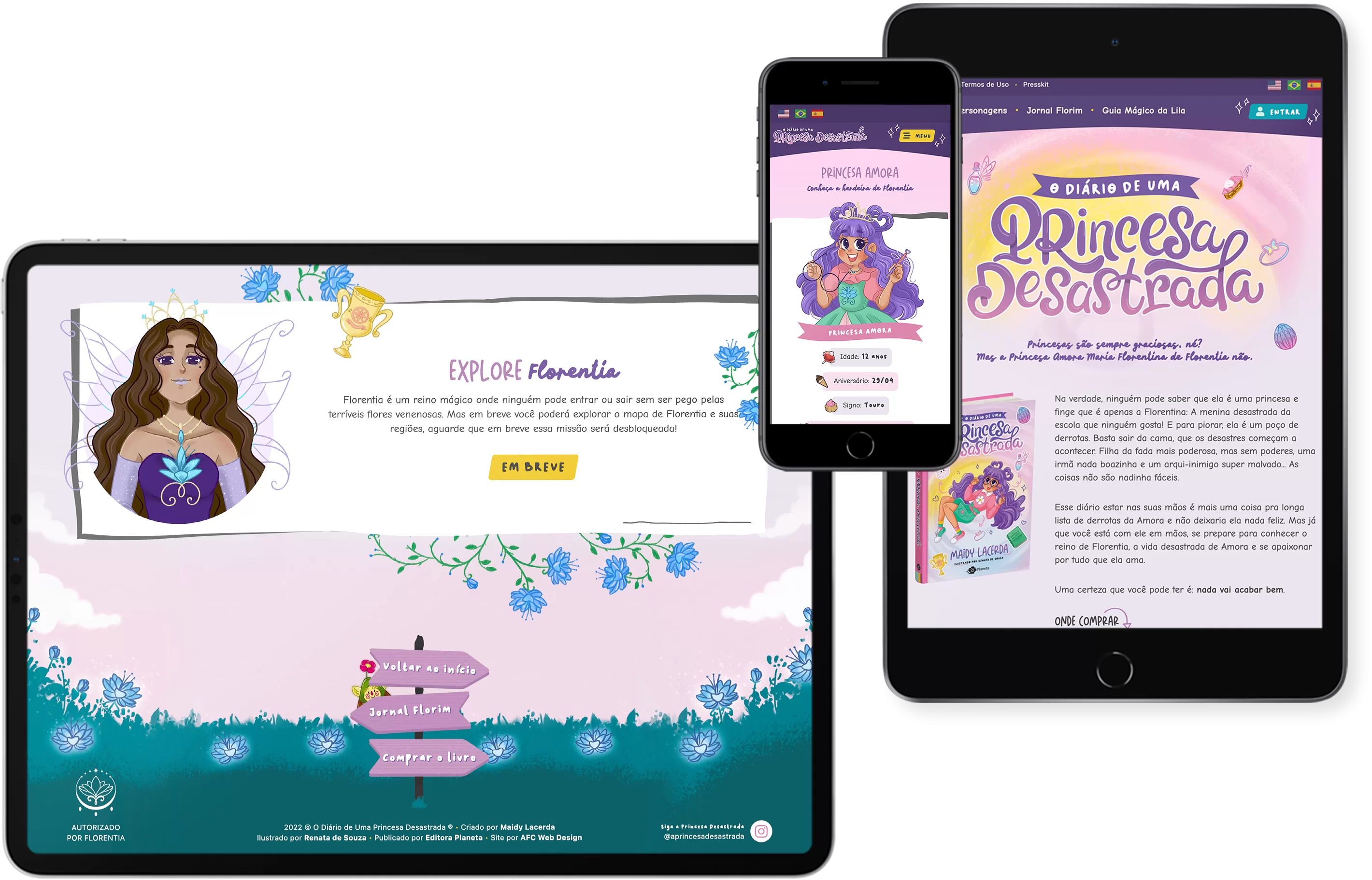 Site do livro O Diário de Uma Princesa Desastrada