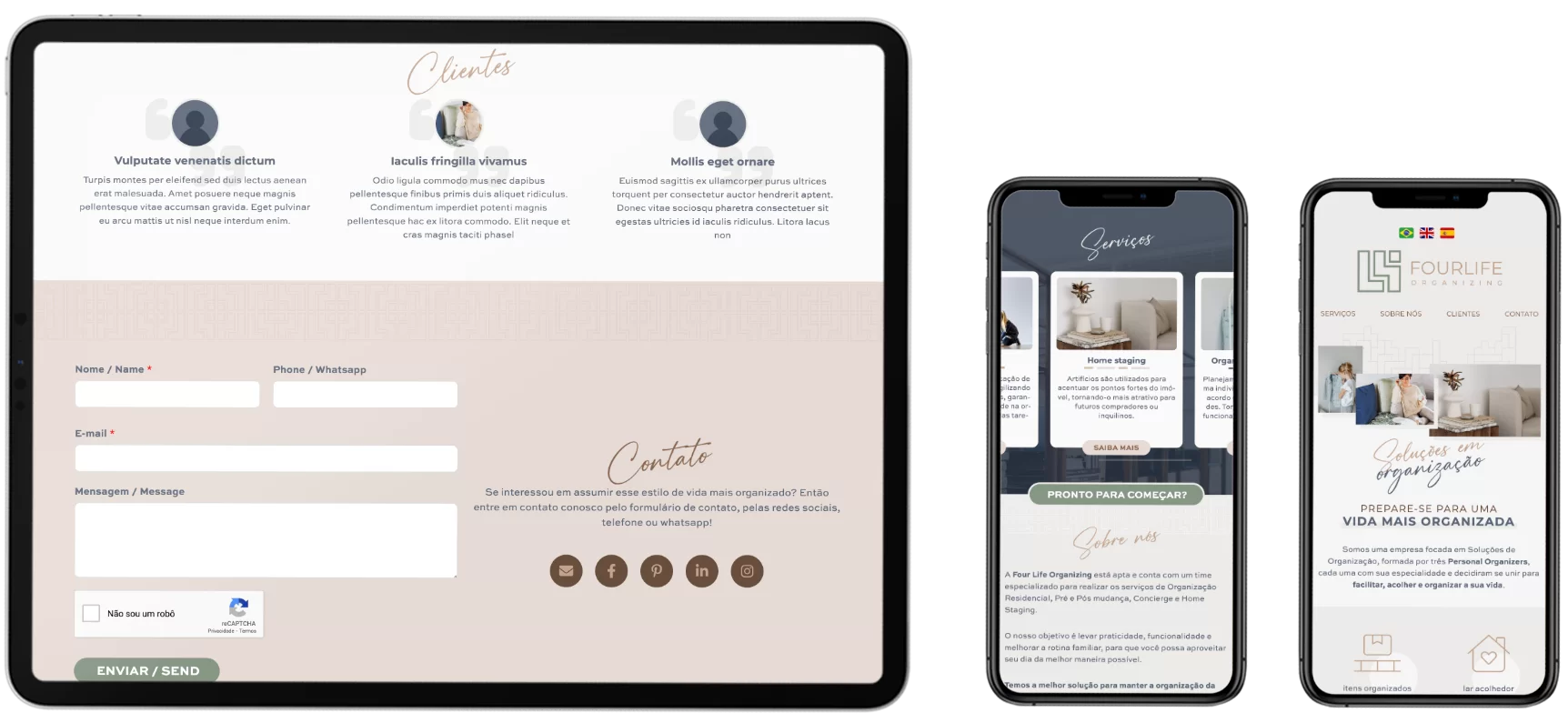 Inspiração Landing Page Empreendedorismo Feminino Organização - AFC Web Design