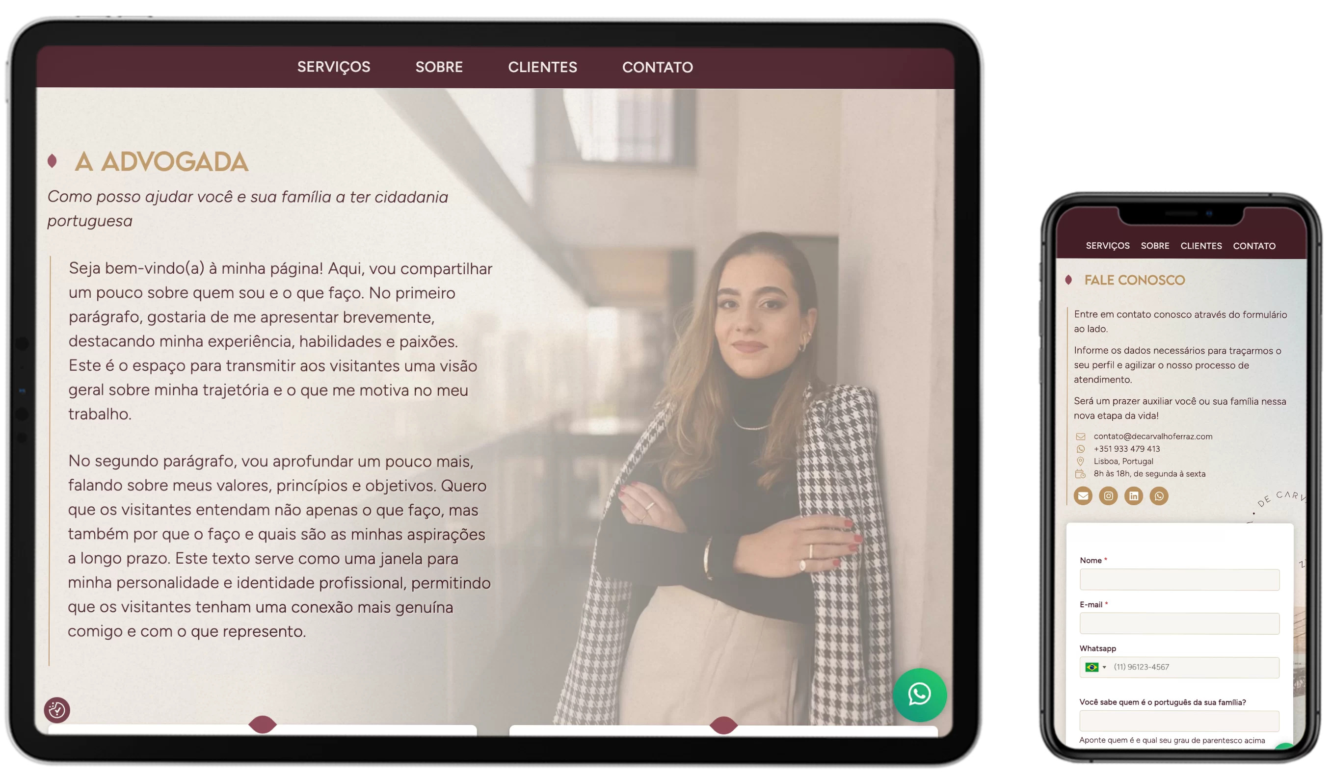 Landing Page Escritório Advogada - AFC Web Design