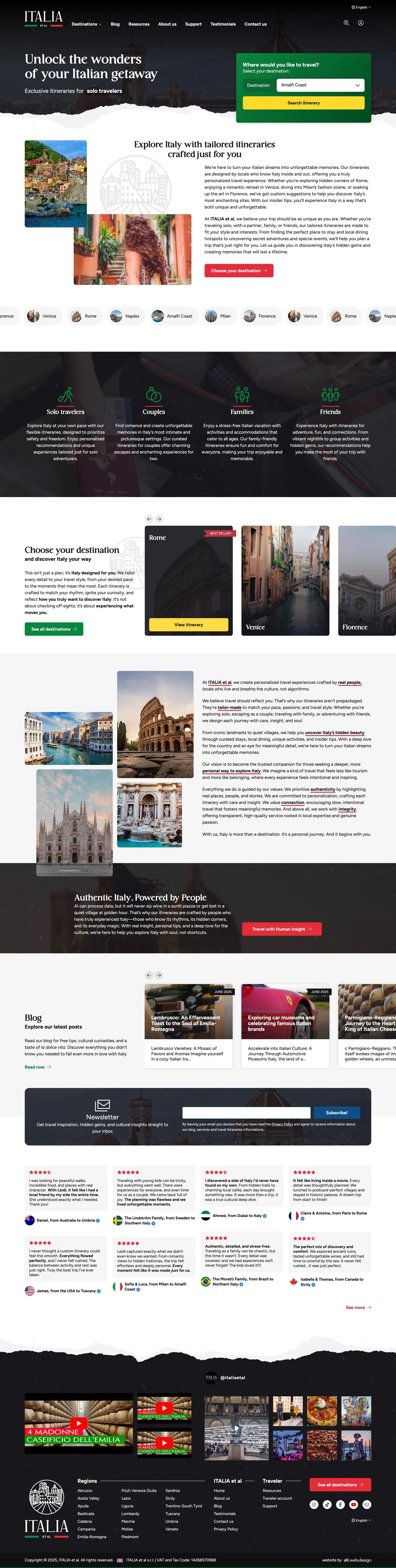 Design Agência Viagem para Itália - AFC Web Design